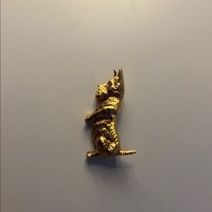 Gold Dog Brooch